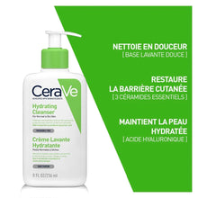 Charger l'image dans la galerie, 0 Cerave Crème Lavante Hydratante Peaux Normales à Sèches 236 Ml Cerave
