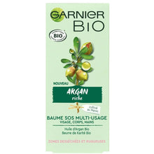 Charger l'image dans la galerie, 0 Garnier Bio - Baume SOS Multi-Usage - Argan Riche - Zones Desséchées et Rugueuses-50ml GARNIER