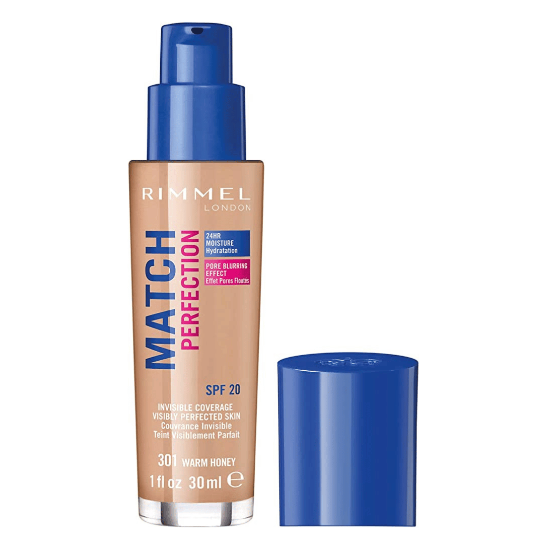0 Rimmel Parfaite correspondance fond de teint liquide SPF20 301 warn Honey rimmel london