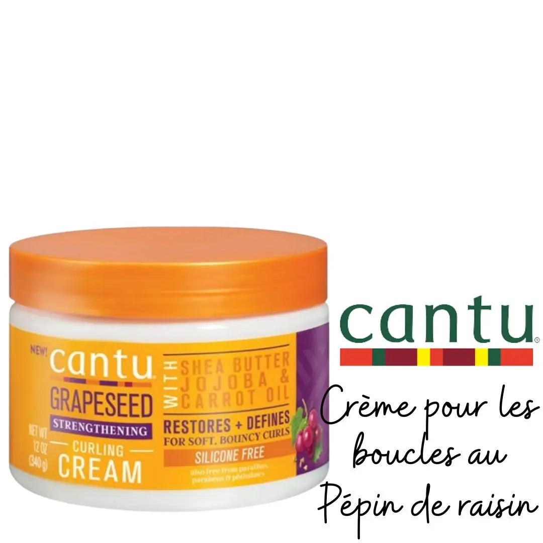 1.2 Cantu Curling Cream fortifiant aux pépins de raisin 340g CANTU