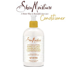 Charger l'image dans la galerie, 10. Shea Moisture Coconut Custard Make It Last Wash N'Go Revitalisant Apres-Shampoing 384 ML SHEA MOISTURE