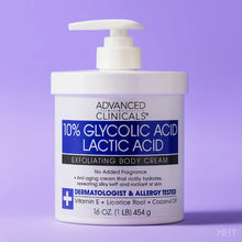 Charger l'image dans la galerie, Advanced Clinicals Advanced clinicals 10% glycolic acid/ lactic acid 454G ADVANCED CLINICALS