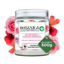 Charger l'image dans la galerie, Air Wick Botanica Bougie parfumée Island Rose et géranium africain 500 g AIR WICK