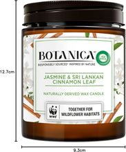 Charger l'image dans la galerie, Air wick Bougie Botanica Jasmin et Feuille de Cannelle du Sri Lanka 500G AIR WICK