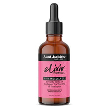 Charger l'image dans la galerie, Aunt Jackie's Elixir Essentials Huile pour cheveux et cuir chevelu, collagène, huile d'arbre à thé et eucalyptus AUNT JACKIE'S