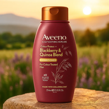 Charger l'image dans la galerie, Aveeno Scalp Apaisant Color Protect Revitalisant Mûre et Quinoa 354 ml AVEENO