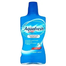 Charger l'image dans la galerie, Bain De Bouche Aquafresh Extra Menthe Fraîche Daily Mouthwash Au Fluorure 500ml, AQUAFRESH