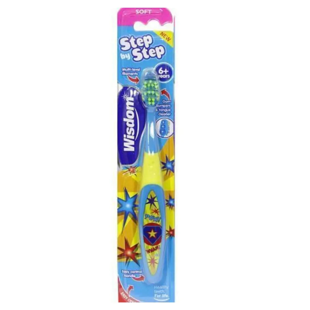 Brosse à dents Wisdom Kids Step By Step 6+ ans (Bleu) WISDOM