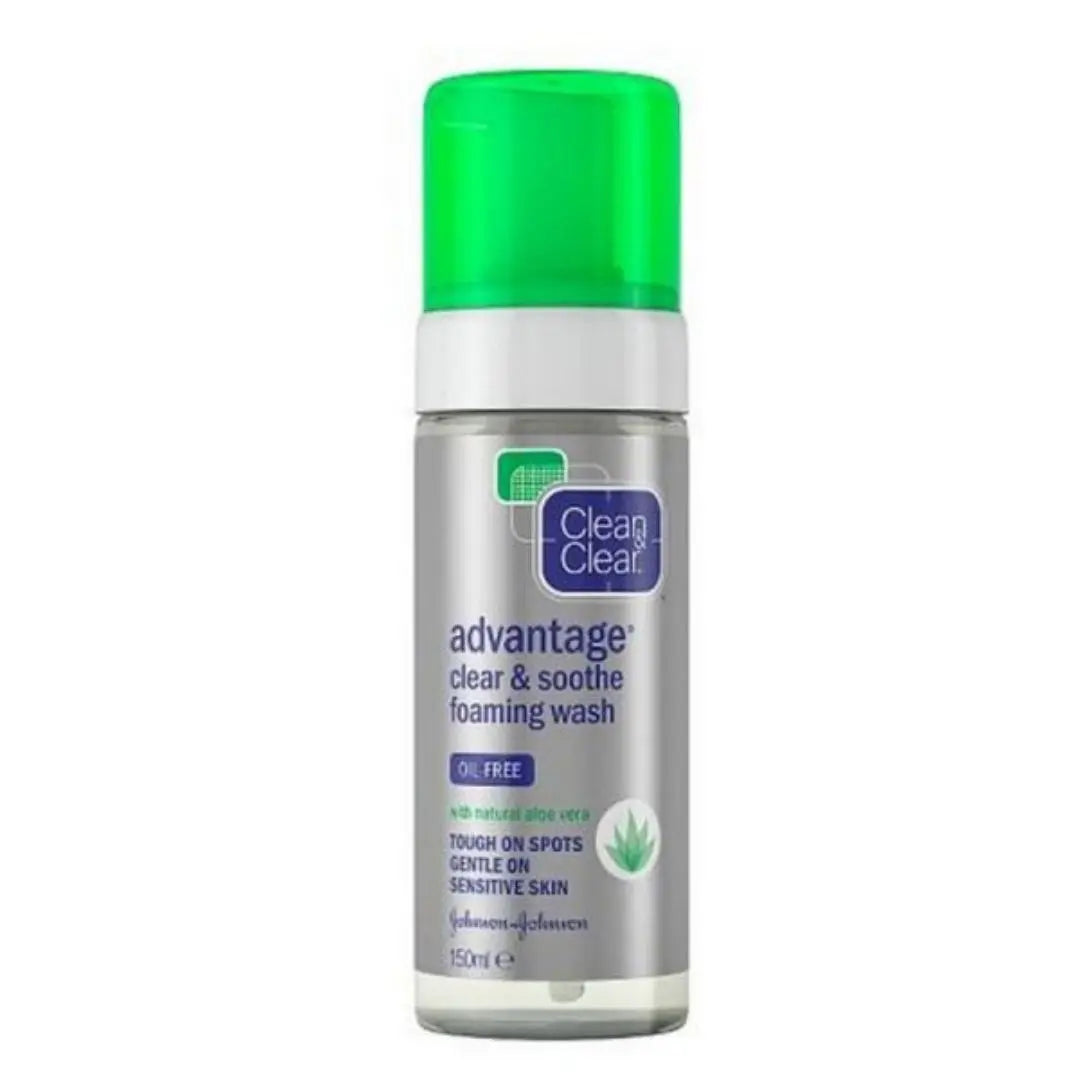 Clean Clear Nettoyant moussant & Apaisant Pour Visage 150 ML CLEAN & CLEAR