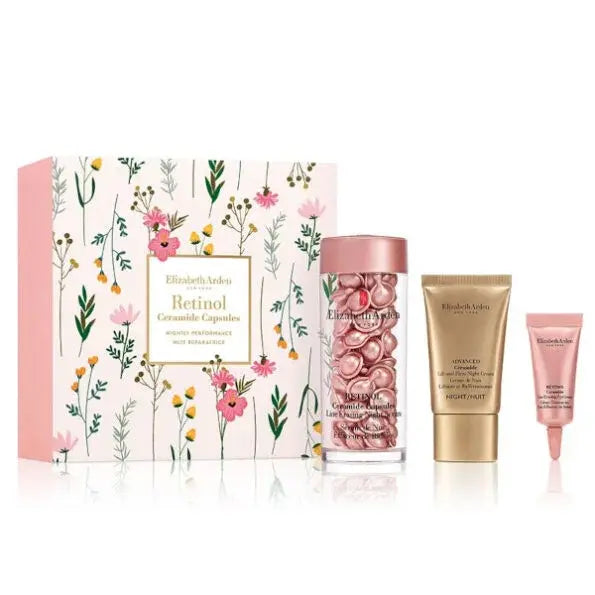 Coffret Elizabeth Arden Retinol Ceramide Capsules sérum nuit, crème nuit et contour des yeux