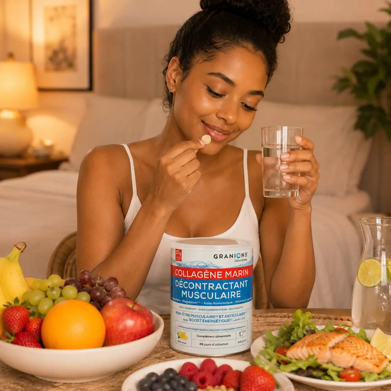 Collagène Marin Décontractant Musculaire Granions — Goût Citron, 300 g
