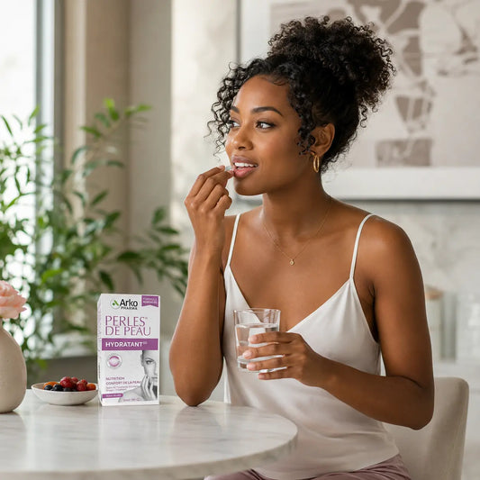 Complément peaux sèches Arkopharma Perles de Peau hydratant — 180 capsules