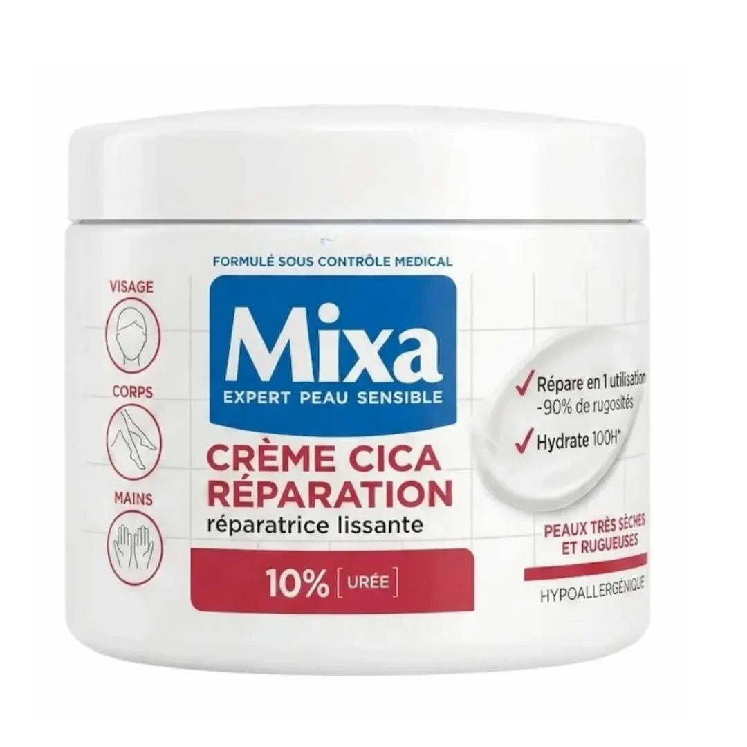 Crème Cica Réparation Mixa 10 % d'urée 400 ml peaux très sèches