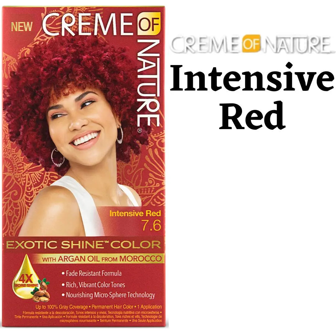 Creme of Nature Permanent Hair Exotic Shine Color Intensive Red 7.6 CREME OF NATURE COL
