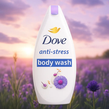 Charger l'image dans la galerie, Dove Body Wash Anti-Stress Triple Moisture Serum Camomille bleue et lait d'avoine 450 ml DOVE