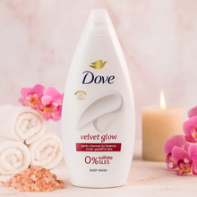 Charger l'image dans la galerie, Dove Velvet Glow 0 % Sulfate Nettoyant pour le corps - 450ml DOVE
