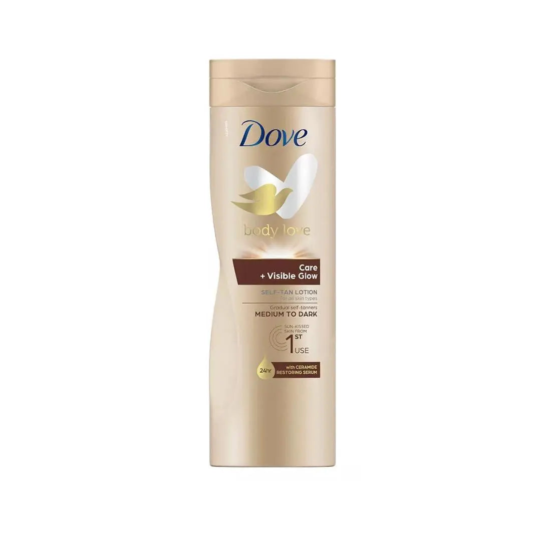 Dove Visibleglow Lotion autobronzante Medium à Foncé 400 ml DOVE