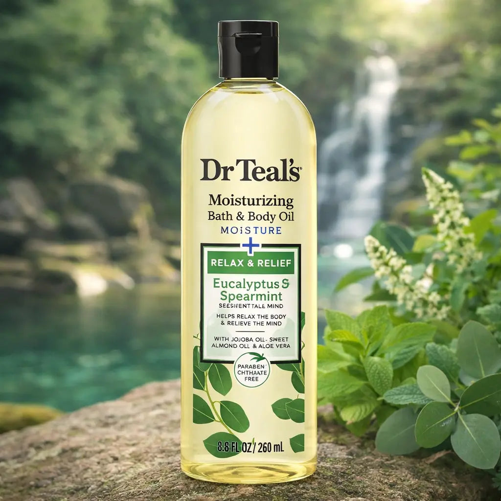 Huile Bain & Corps Dr Teal's Eucalyptus & Menthe Verte — 260 ml