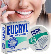 Charger l'image dans la galerie, Eucryl Dentifrice en poudre à la menthe fraîche pour éliminer les taches 50 g EUCRYL