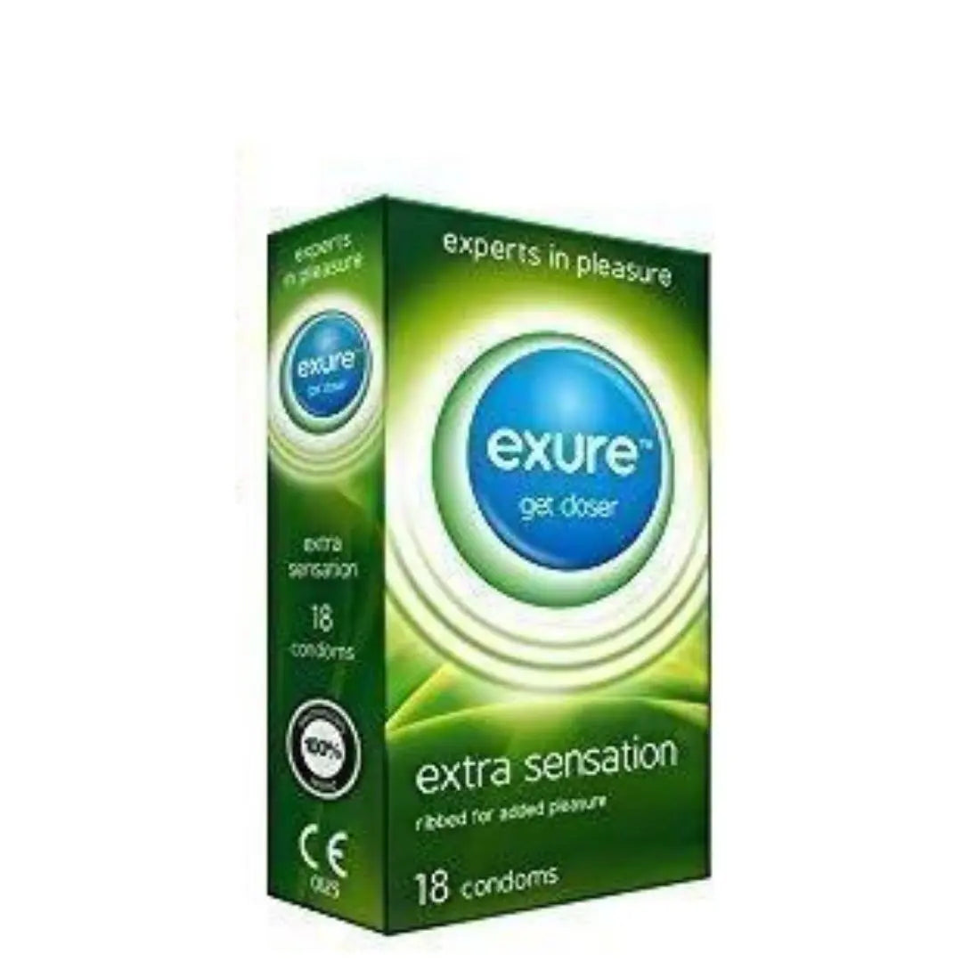 Exure Préservatifs pratiques en latex lubrifié côtelé 14 EXURE