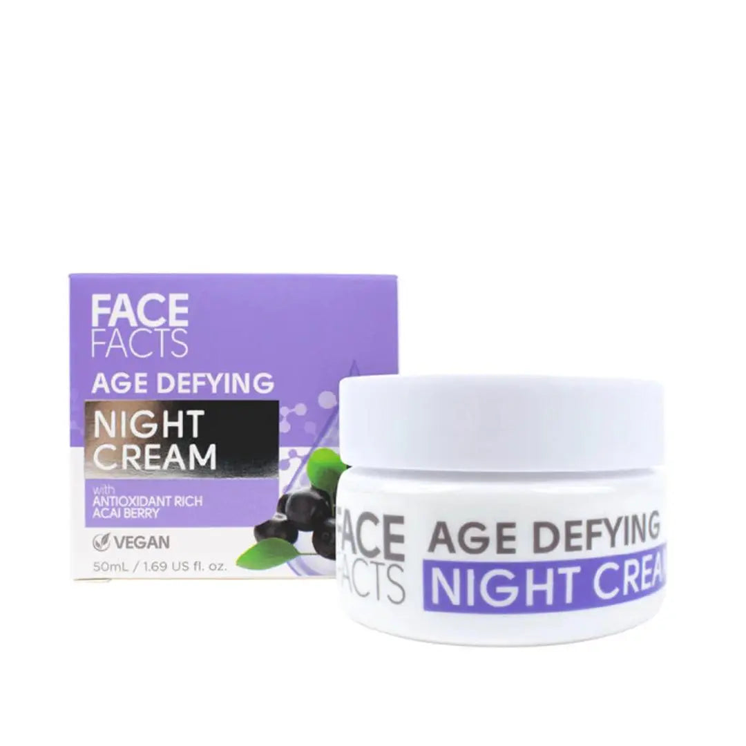 Face Facts Crème de Nuit anti-âge enrichie en huile de baies d'açai 50Ml MHT MULTI SERVICES