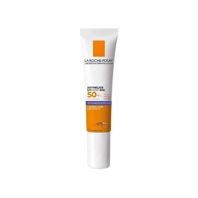 Fluide Solaire Anti-Taches La Roche-Posay Anthelios UVMune 400 Melasyl SPF 50+ — Format Voyage 15 ml