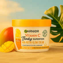 Charger l'image dans la galerie, GARNIER Crème corporelle hydratante à la mangue + vitamine C 380 ml GARNIER