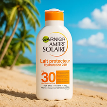 Charger l'image dans la galerie, Garnier Ambre Solaire Lait solaire protecteur hydratant 24H FPS30 200 ml GARNIER