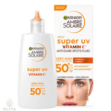 Charger l'image dans la galerie, Garnier Ambre Solaire Vitamine C Fluide Quotidien Anti-Taches SPF 50+ 40 ml GARNIER