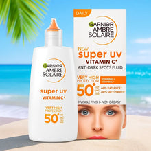 Charger l'image dans la galerie, Garnier Ambre Solaire Vitamine C Fluide Quotidien Anti-Taches SPF 50+ 40 ml GARNIER