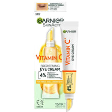 Charger l'image dans la galerie, Garnier Crème Pour Les Yeux Éclaircissante 4% Vitamine C, Niacinamide, Caféine Et Poudre De Banane 15 ml GARNIER