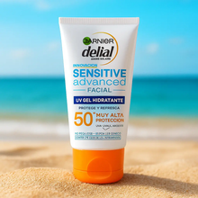 Charger l'image dans la galerie, Garnier Delial Sensitive Advanced gel facial SPF50+ Crème solaire pour le visage 50ML GARNIER