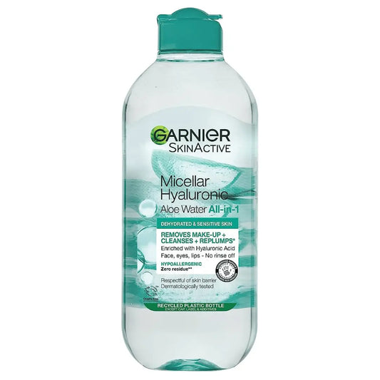 Garnier Eau Micellaire Hyaluronique Aloès 400 ml, Nettoie et Repulpe GARNIER