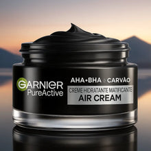 Charger l'image dans la galerie, Garnier Pure Active AHA+BHA Crème Aérienne Matifiante Quotidienne au Charbon 50ml GARNIER