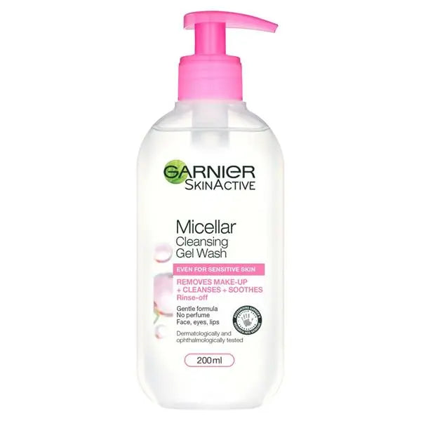 Garnier Skin Active Gel Nettoyant Micellaire Visage Peau Sensible 200 ML GARNIER