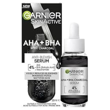 Charger l'image dans la galerie, Garnier Skinactive 4% AHA + BHA & Sérum au Charbon de Niacinamide GARNIER