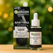 Charger l'image dans la galerie, Garnier Skinactive 4% AHA + BHA & Sérum au Charbon de Niacinamide GARNIER