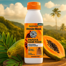 Charger l'image dans la galerie, Garnier Ultimate Blends Après-shampoing à la papaye et à la noix de coco pour cheveux abîmés 350 Ml GARNIER