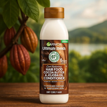 Charger l'image dans la galerie, Garnier Ultimate Blends Après-shampoing au beurre de cacao pour cheveux secs et bouclés 350 ml GARNIER