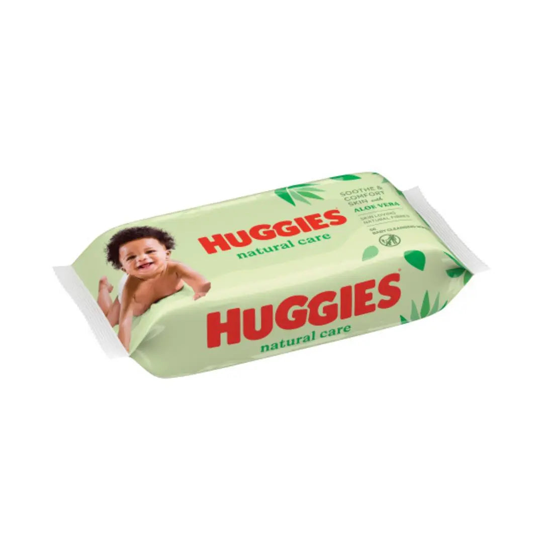Huggies Natural Care Lingettes Bébé Aloe Vera 56 Lingettes HUGGIES
