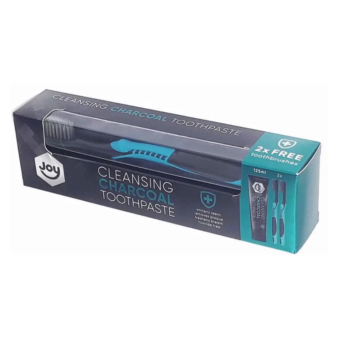Joy Dentifrice Nettoyant au Charbon avec 2 brosses a dent 125 ML COLGATE