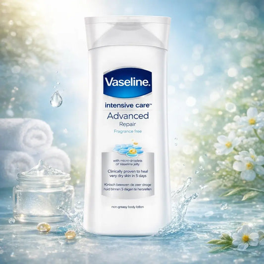Lait Corps Vaseline Intensive Care RĂ©paration AvancĂ©e Sans Parfum â 400 ml