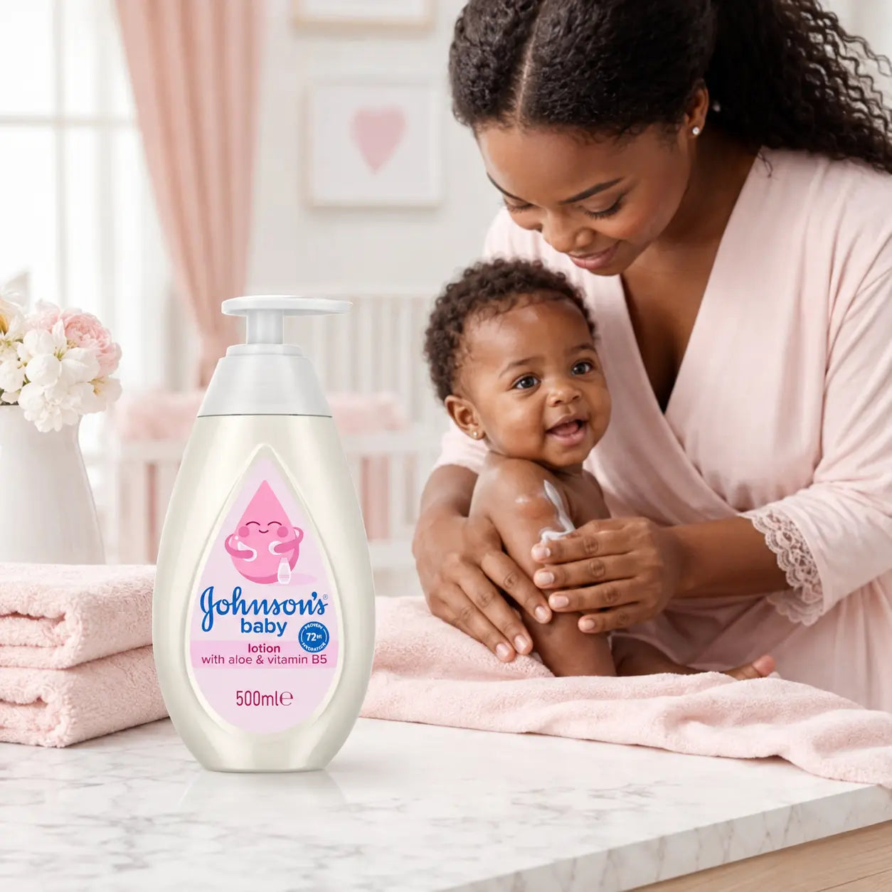 Lait hydratant Johnson's Baby aloe & vitamine B5 — 500 ml
