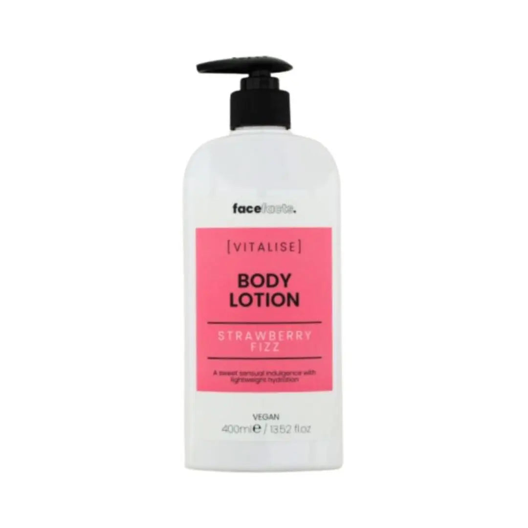 Lotion pour le corps pétillante à la fraise Vitalise 400 ml Face Facts