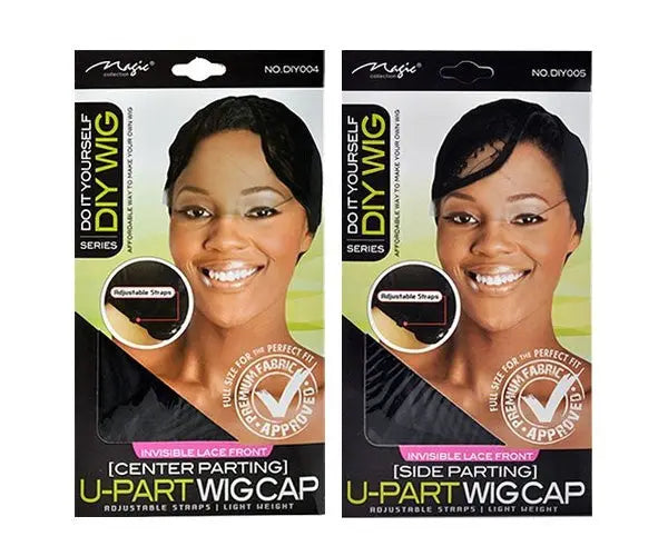 Magic Bonnet De Perruque A Lacet Invisible Avec Bretelles Ajustables Raie A cote- Noir MAGIC COLLECTION