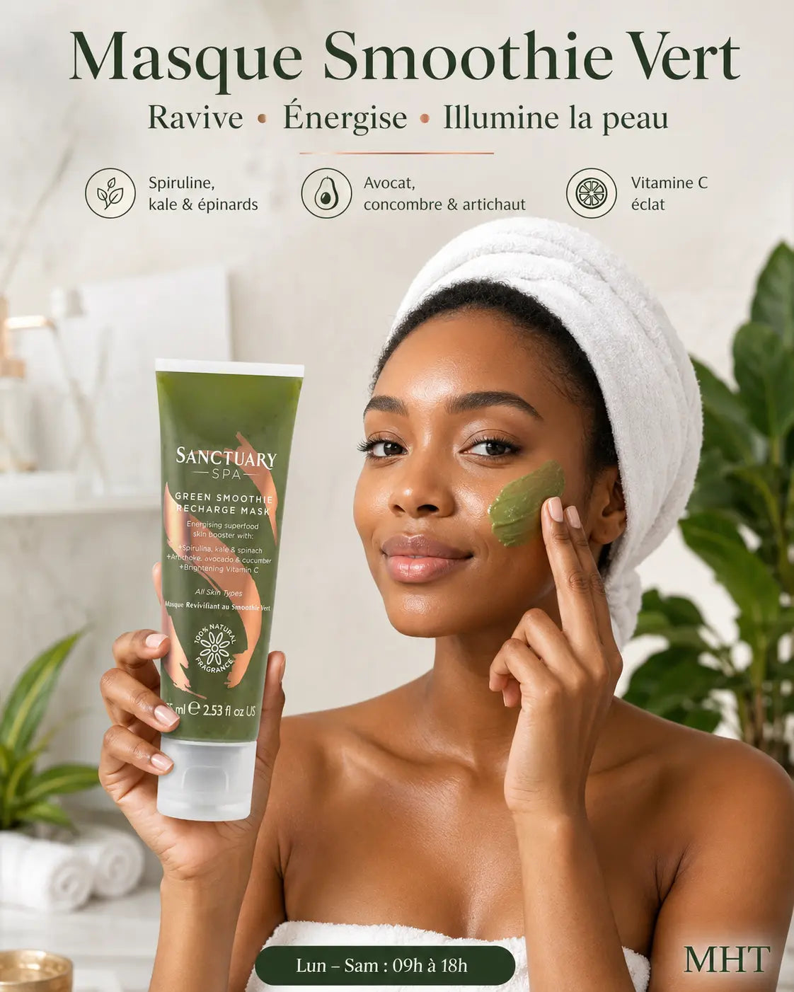 Masque Revivifiant Sanctuary Spa Green Smoothie — 75 ml