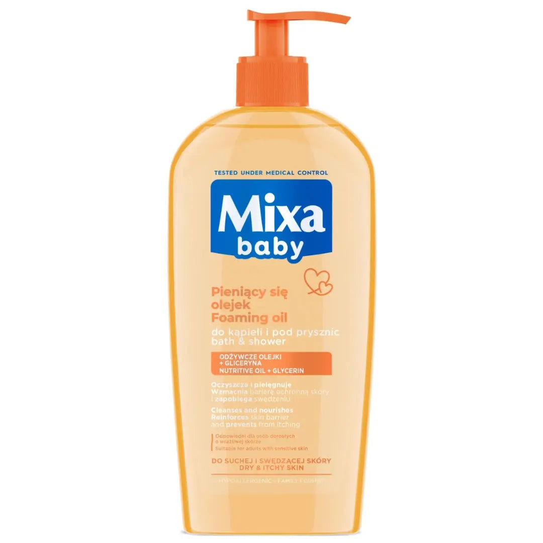 Mixa Baby Huile Moussante Bain & Douche Nettoie & Nourrit Hypoallergénique 400ml MIXA