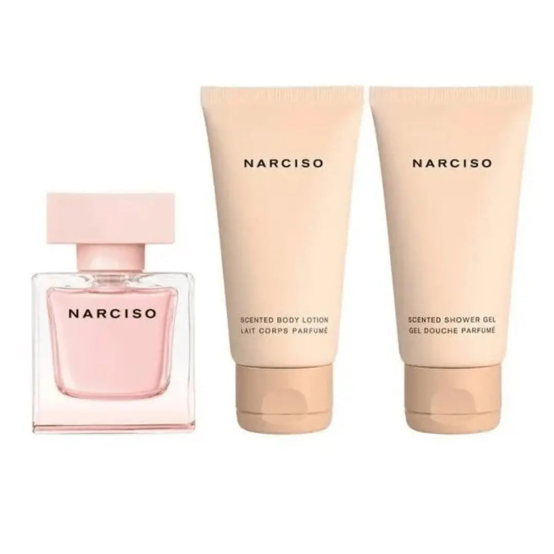 Narciso Rodriguez Narciso Cristal 50ml Eau De Parfum / 50ml Lotion pour le corps / 50ml Gel douche Narciso Rodriguez