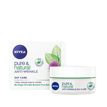 Charger l'image dans la galerie, Nivea Pure & Natural Crème de jour anti-rides 50 ml NIVEA