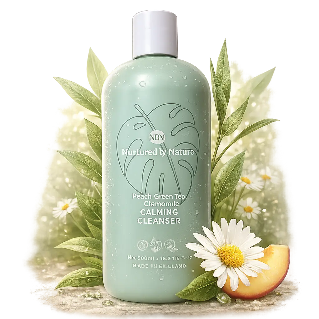 Nettoyant Visage Apaisant Nurtured by Nature Pêche & Thé Vert — 500 ml